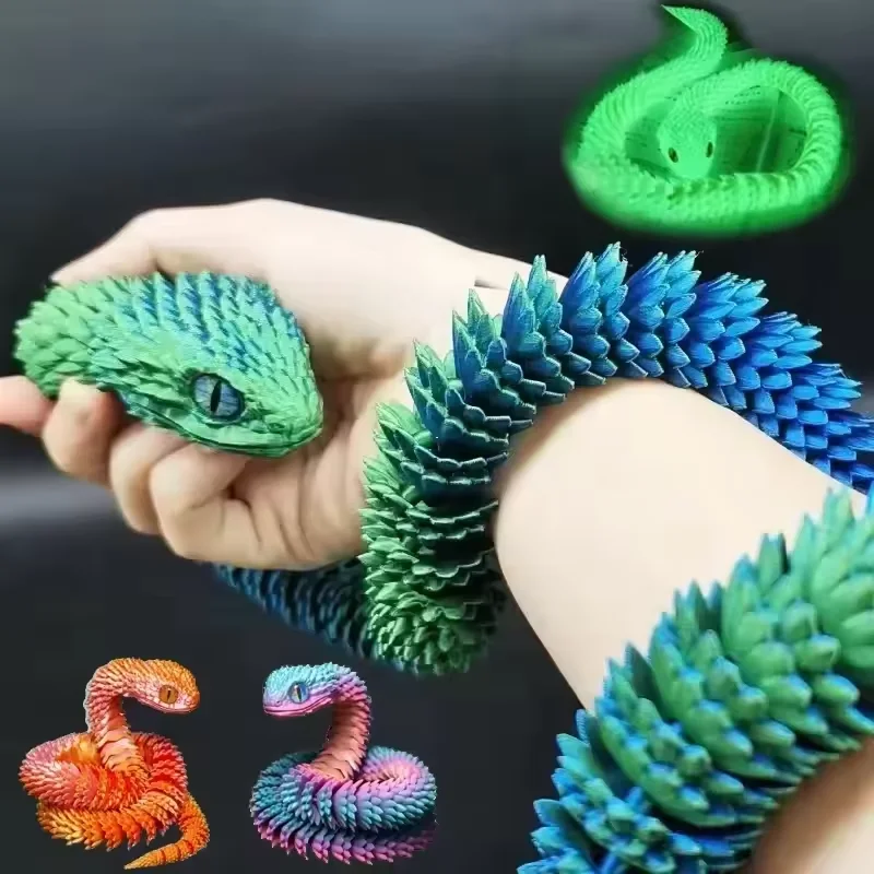 Gummy Candy - Serpent imprimé en 3D, jouet à