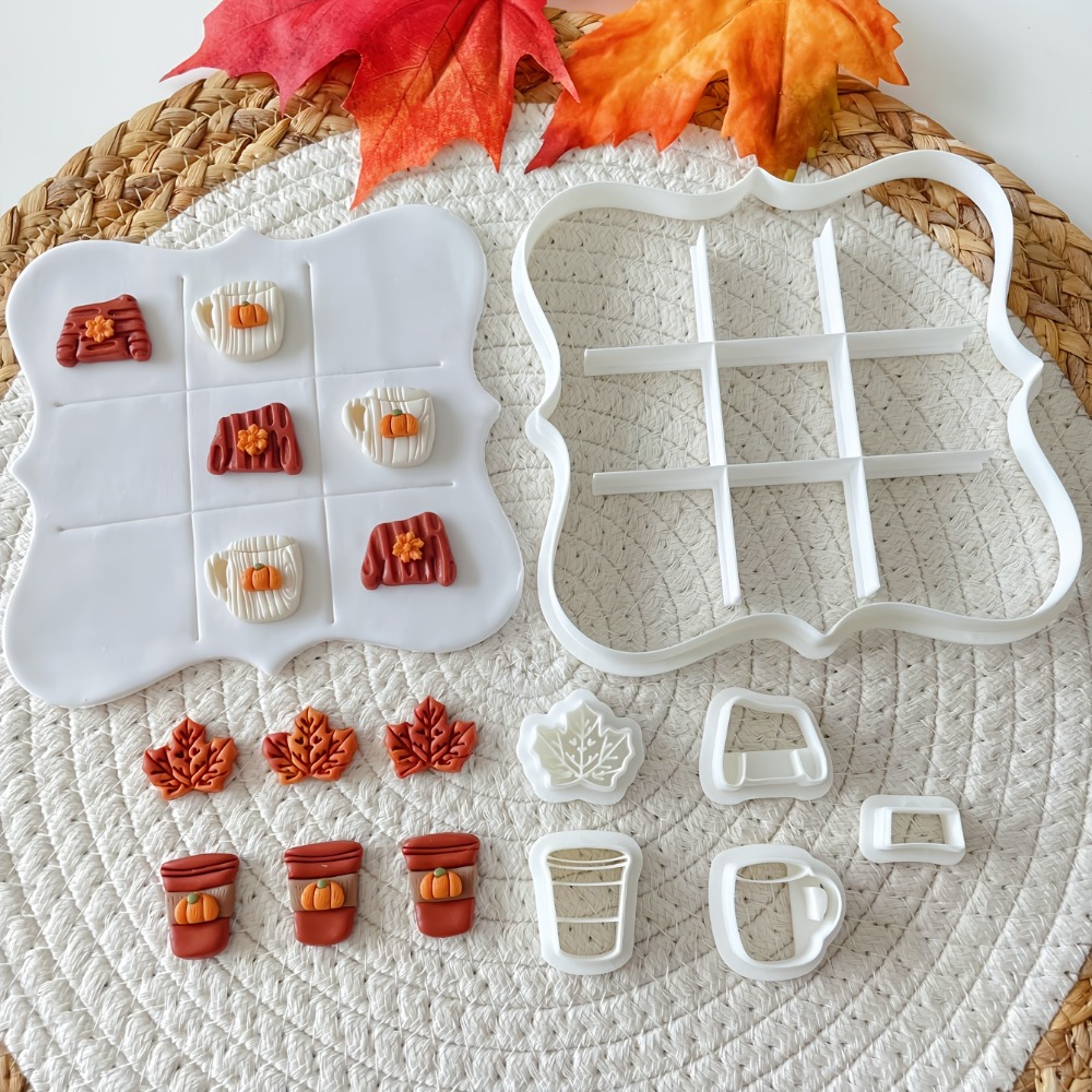 Cookies Pack - Lot de 7 emporte-pièces Tic-Tac-Toe d'automne,
