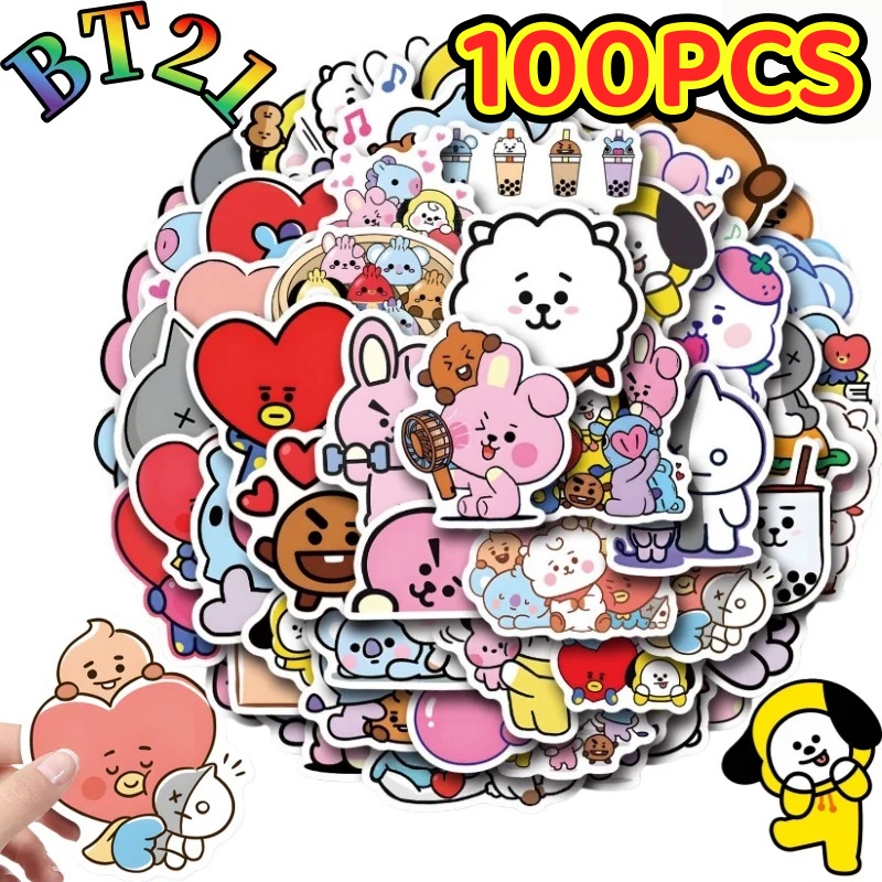 100/200 autocollants BT21 Chim - Cookies Pack avis et prix