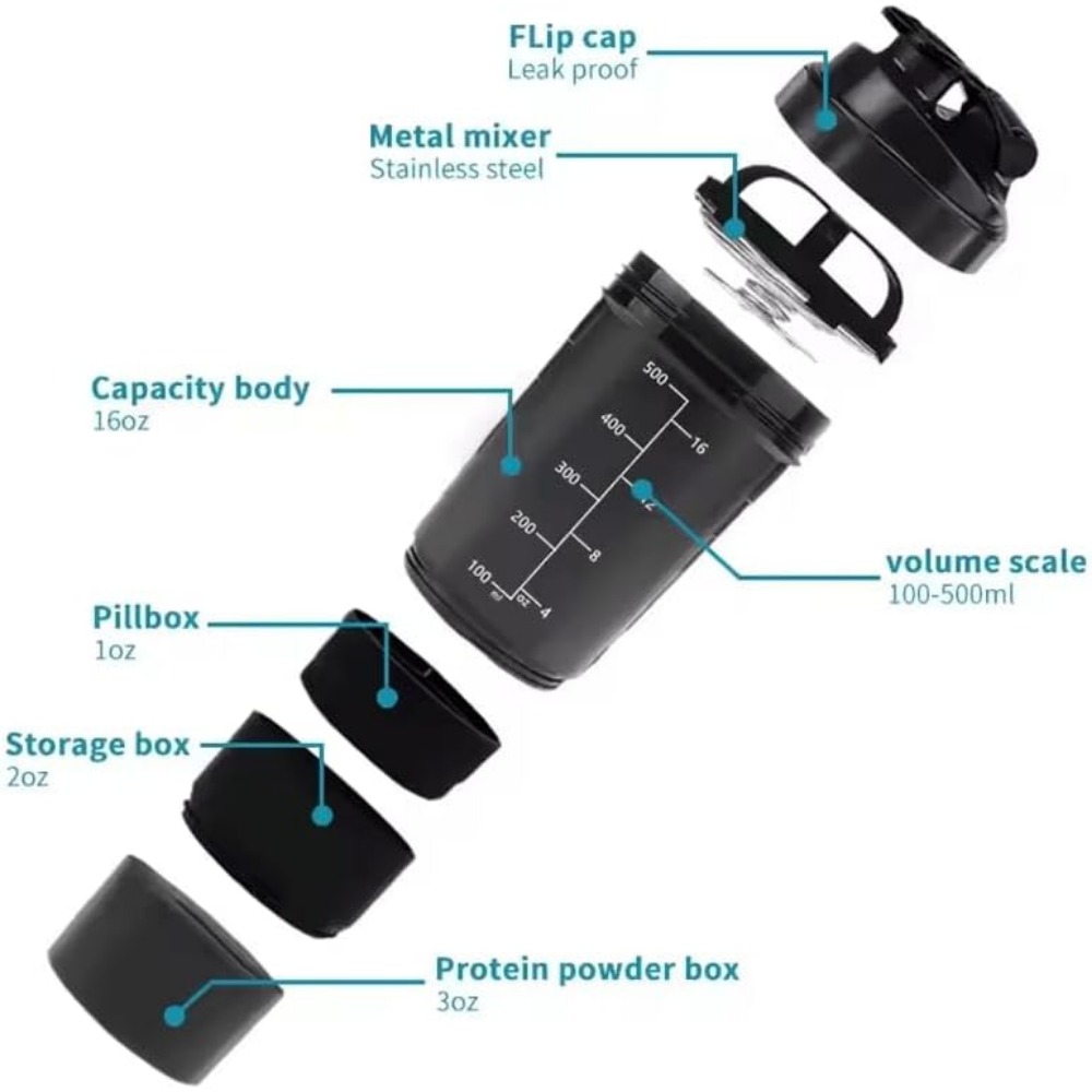 3 couches Shaker bouteille de  - Protein Bar avis et prix